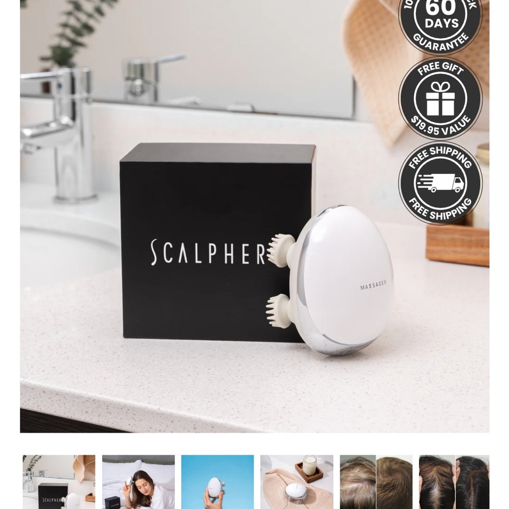Scalphere White Scalp Massager